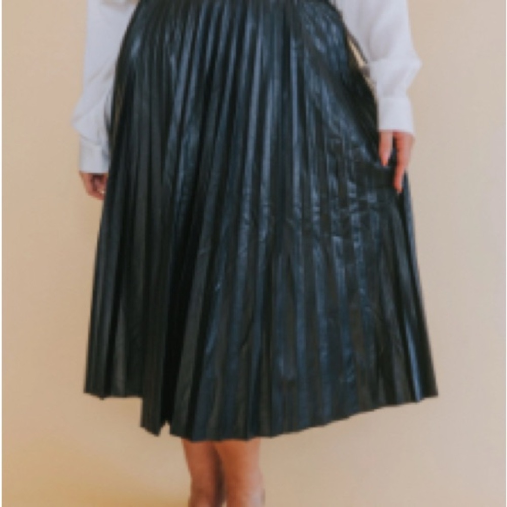 Elegant Black Pleated Skirt